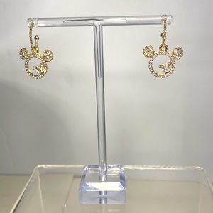 MINNIE MOUSE CRYSTAL PIERCED NEW EARRINGS